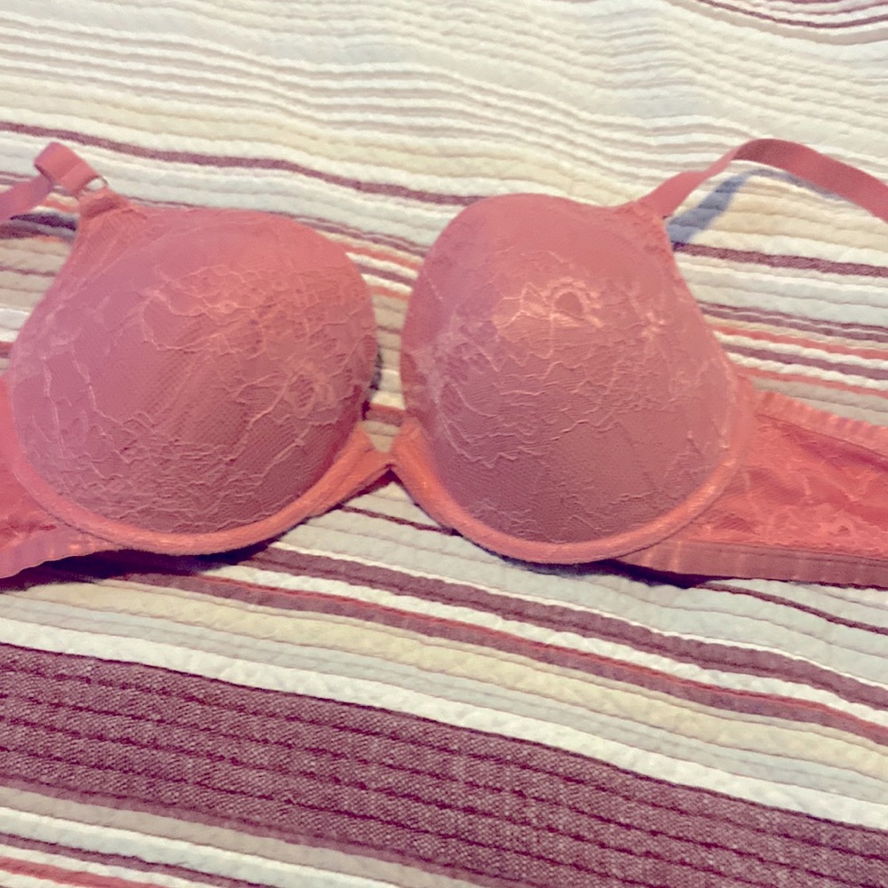 Pink Floral Bra